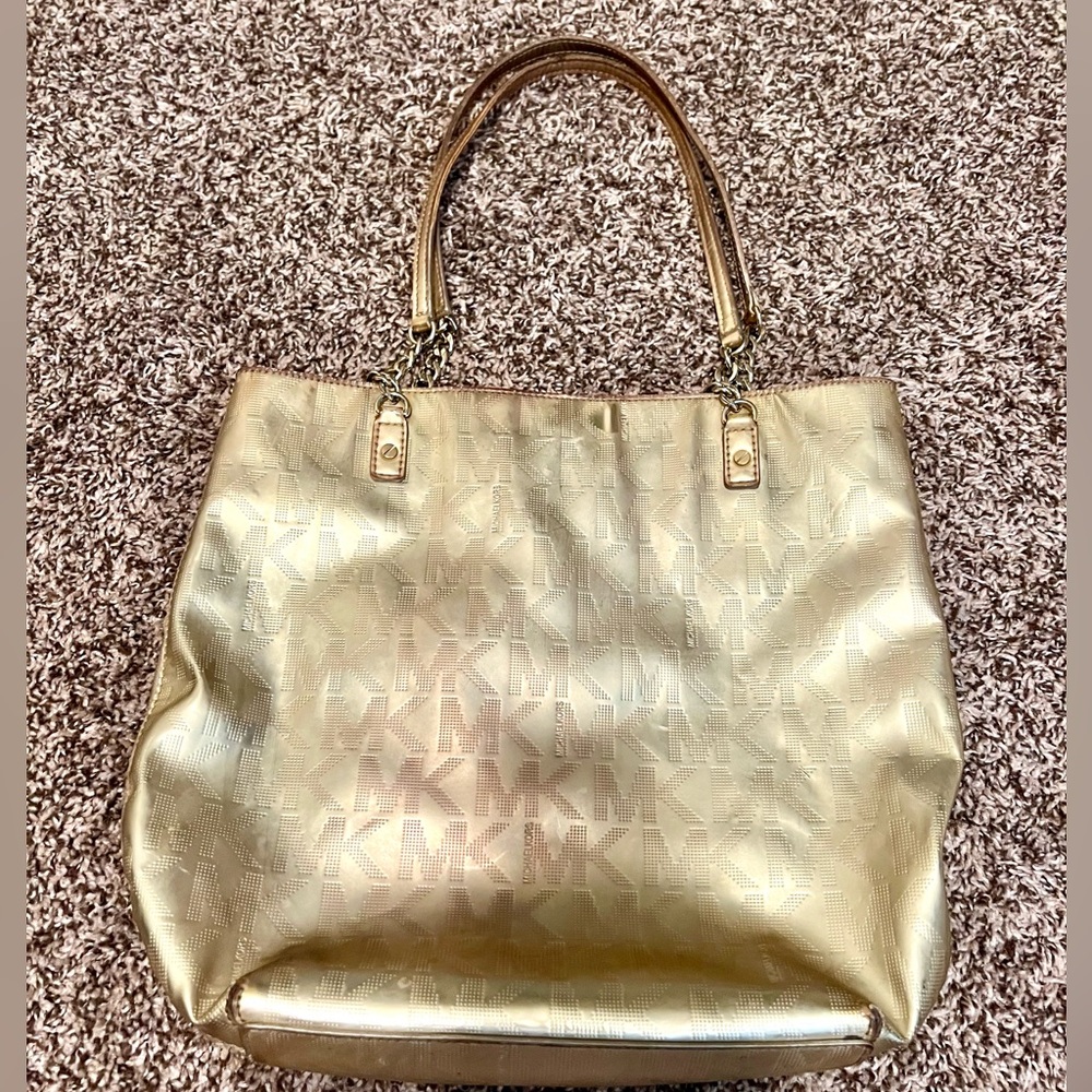 Gold Michael Kors purse